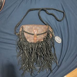 Vintage upcycled Louis Vuitton bag